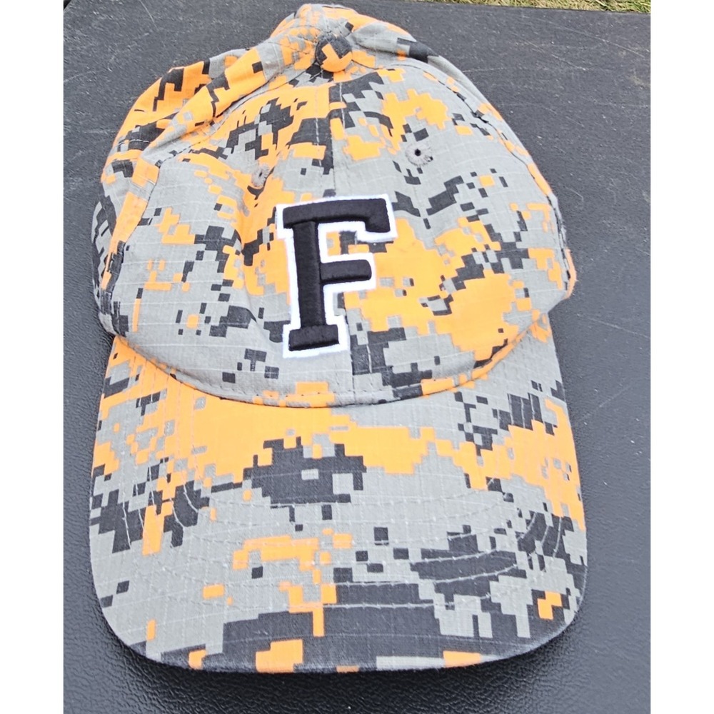 Orange Cam Cap/letter F / Raiders - Hook And Loop Closure